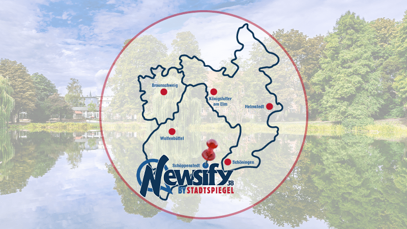 Naturlandschaft im Hintergrund, Karte der Region 38 mit Newsify Logo